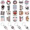 Keychain UV DTF Wraps Stickers - 8 Sheets Baseball Enthusiast Uvdtf Wrap Decals for Blank Keychain Decoration, Share Love Baseball Waterproof Transfer Stickers DIY Motel Keychain Craft Creative Decor
